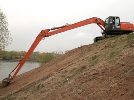 Аренда Экскаватор c длинной стрелой HITACHI ex-225 lc